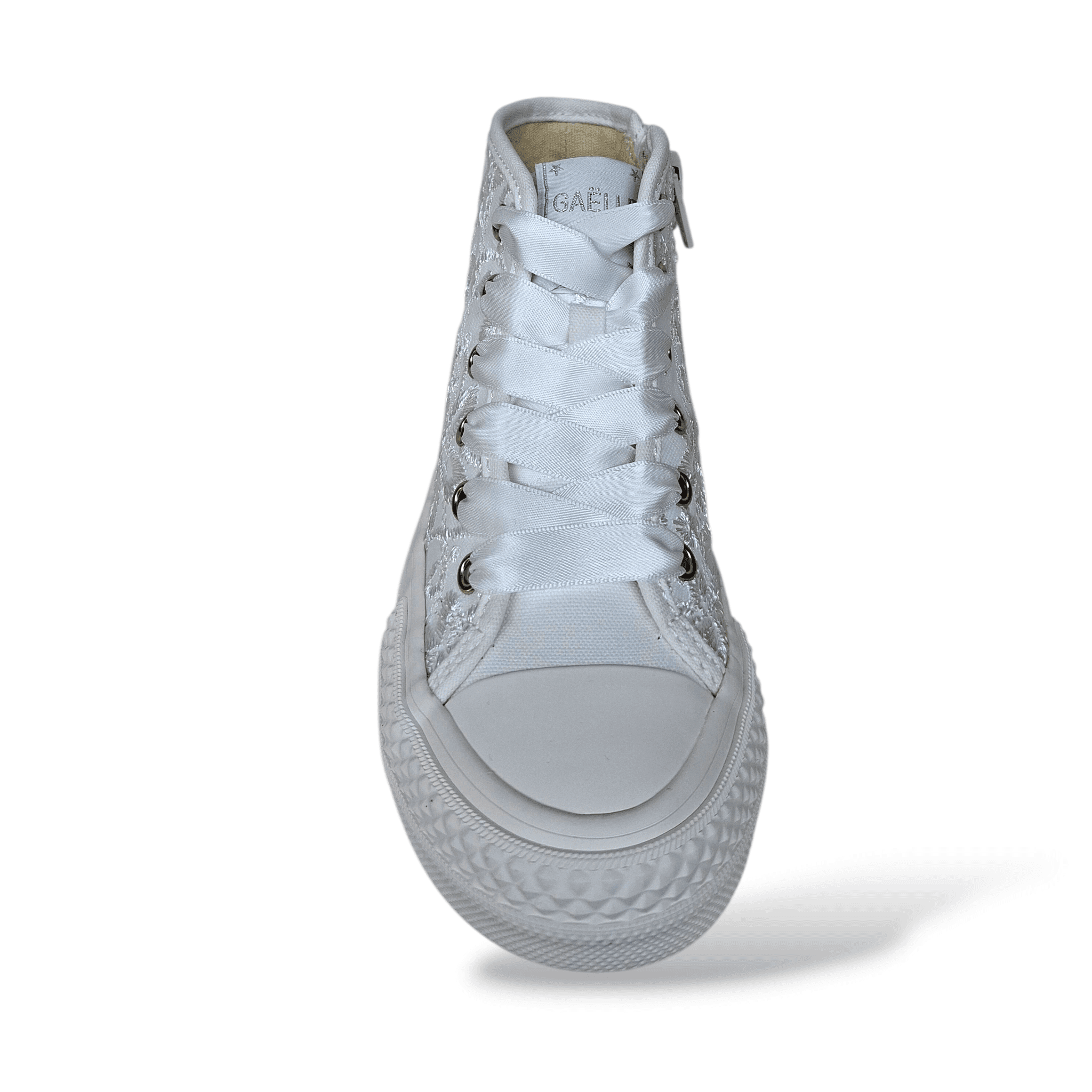Sneakers Gaëlle Naomi GV015T Bianco – Bambina e Ragazza | Ricami Uncinetto e Zip - 4
