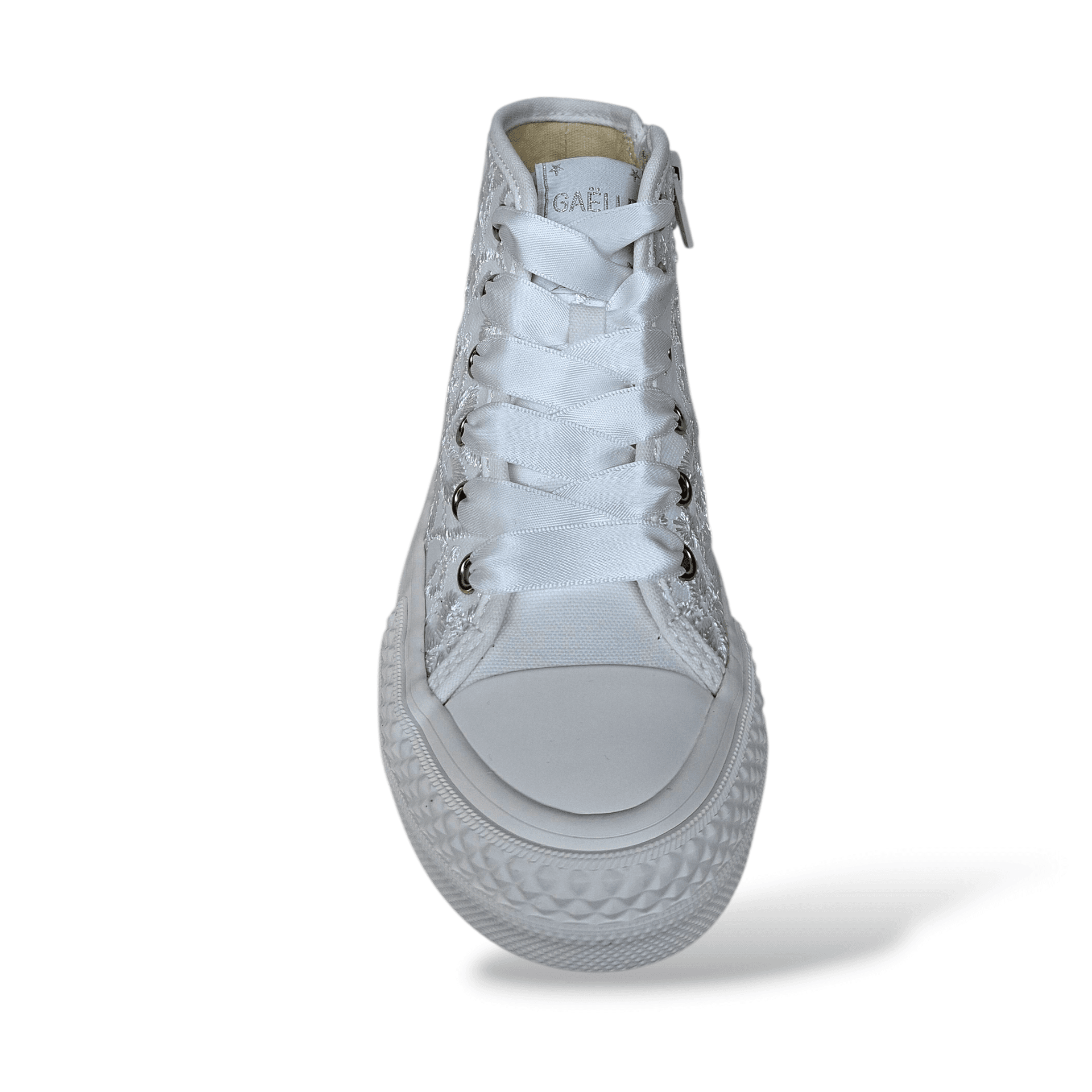 Sneakers Gaëlle Naomi GV015T Bianco – Bambina e Ragazza | Ricami Uncinetto e Zip - 4
