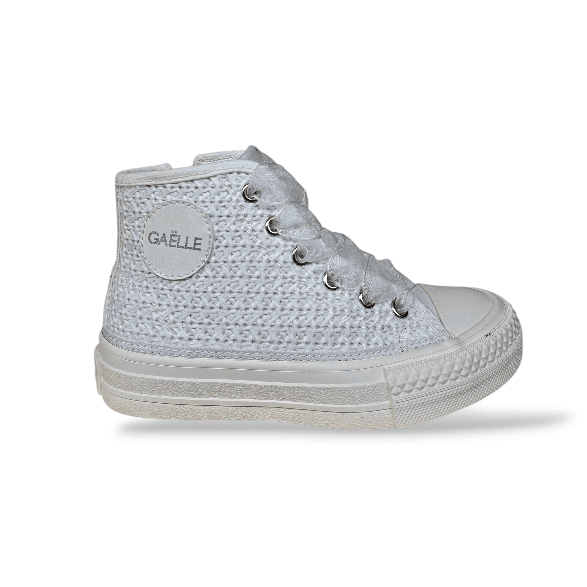 Sneakers Gaëlle Sofie GV017T Bianco – Bambina e Ragazza | Uncinetto e Zip - 6