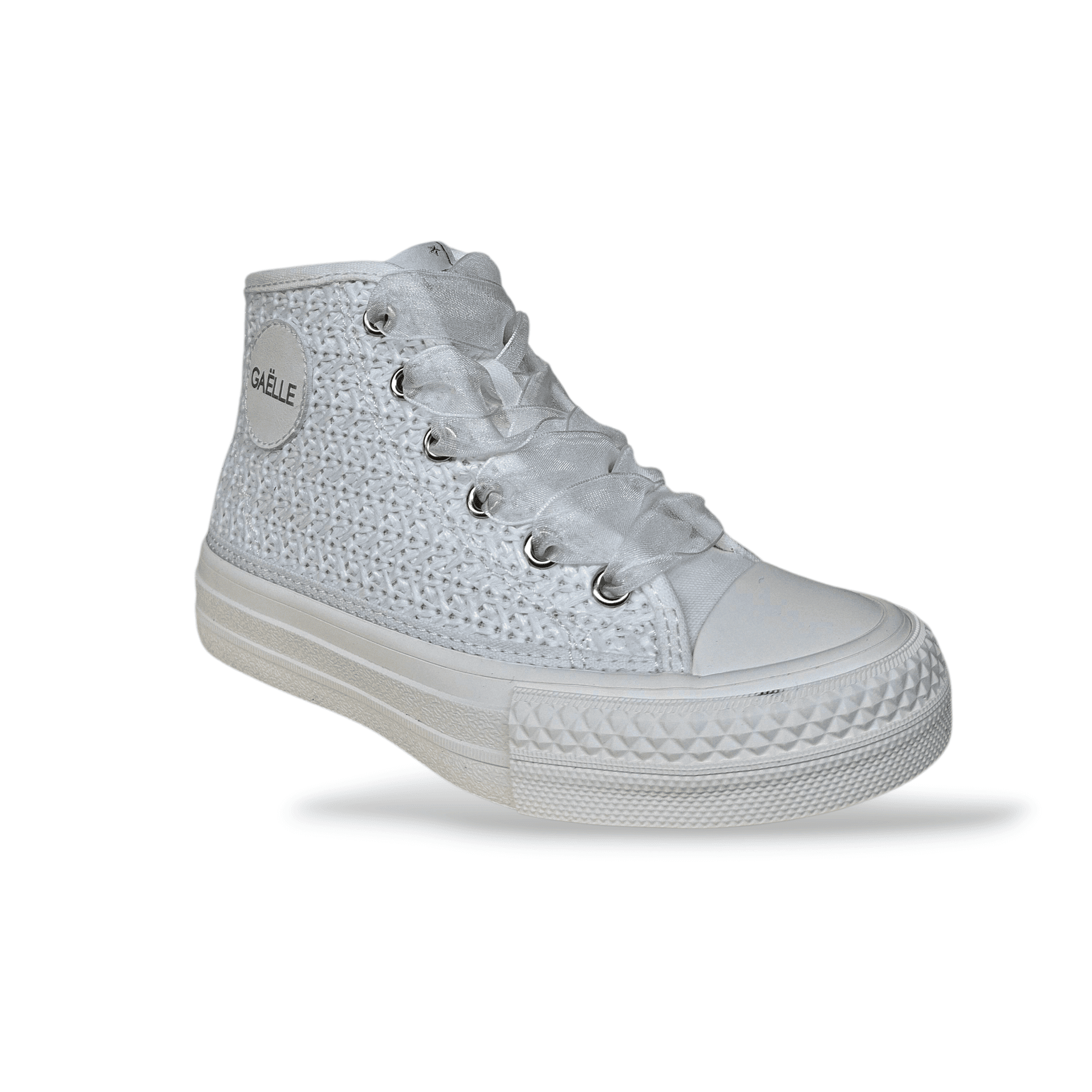 Sneakers Gaëlle Sofie GV017T Bianco – Bambina e Ragazza | Uncinetto e Zip - 2