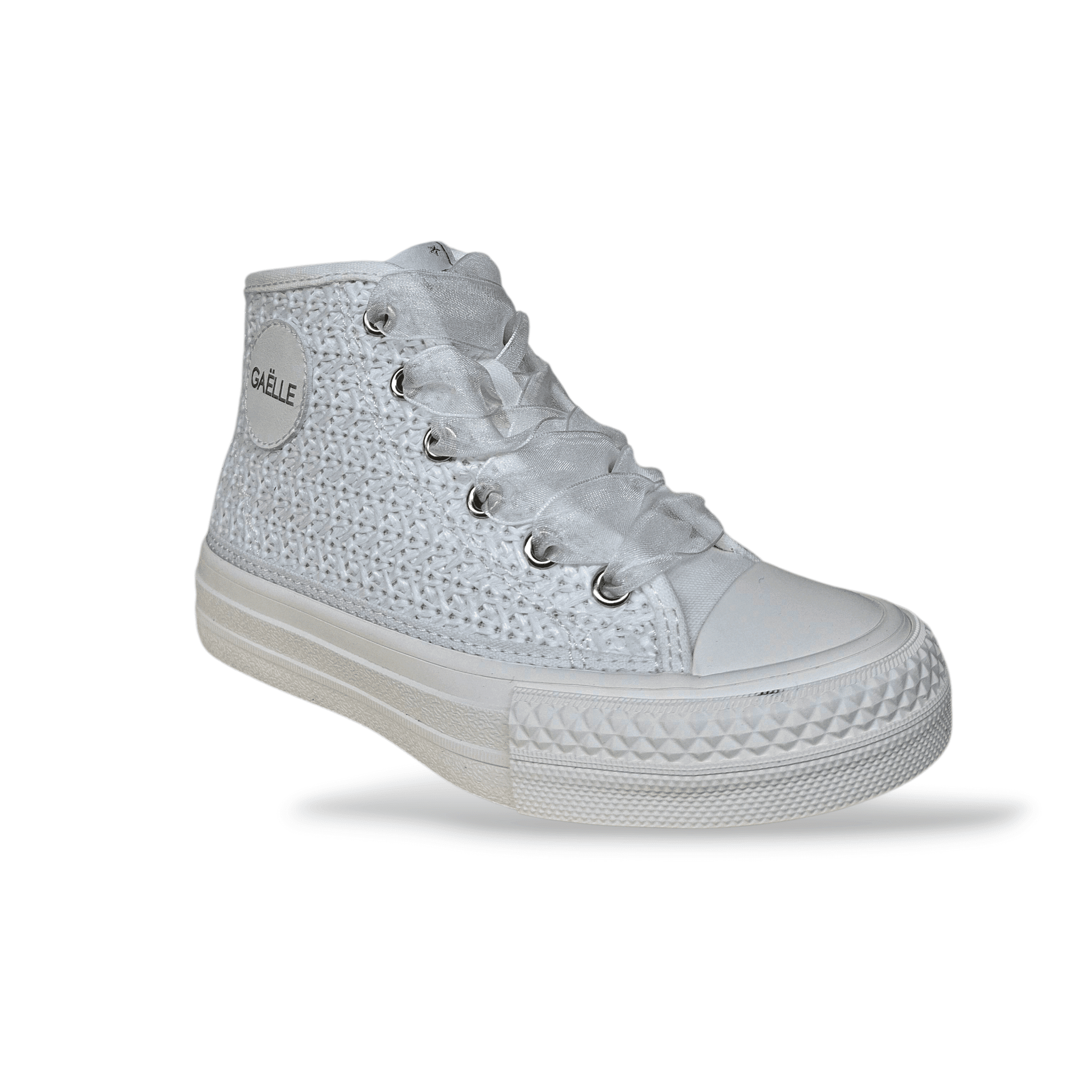 Sneakers Gaëlle Sofie GV017T Bianco – Bambina e Ragazza | Uncinetto e Zip - 2