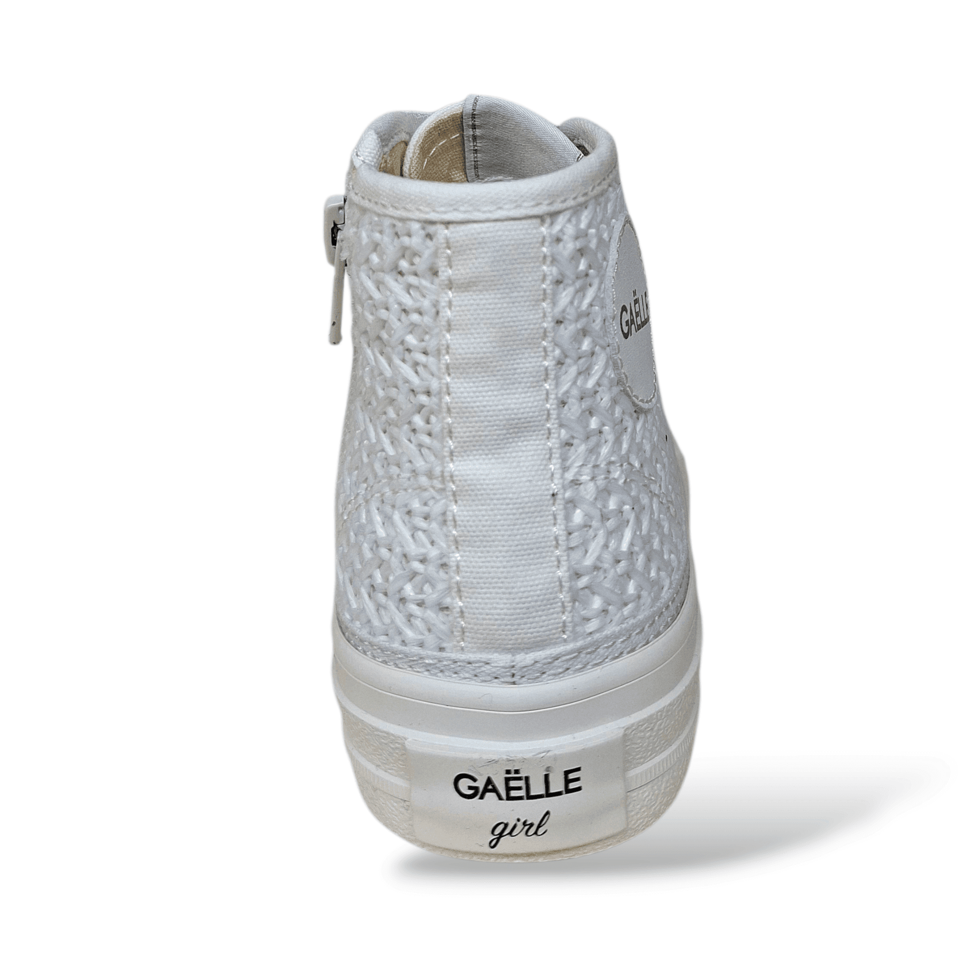 Sneakers Gaëlle Sofie GV017T Bianco – Bambina e Ragazza | Uncinetto e Zip - 3