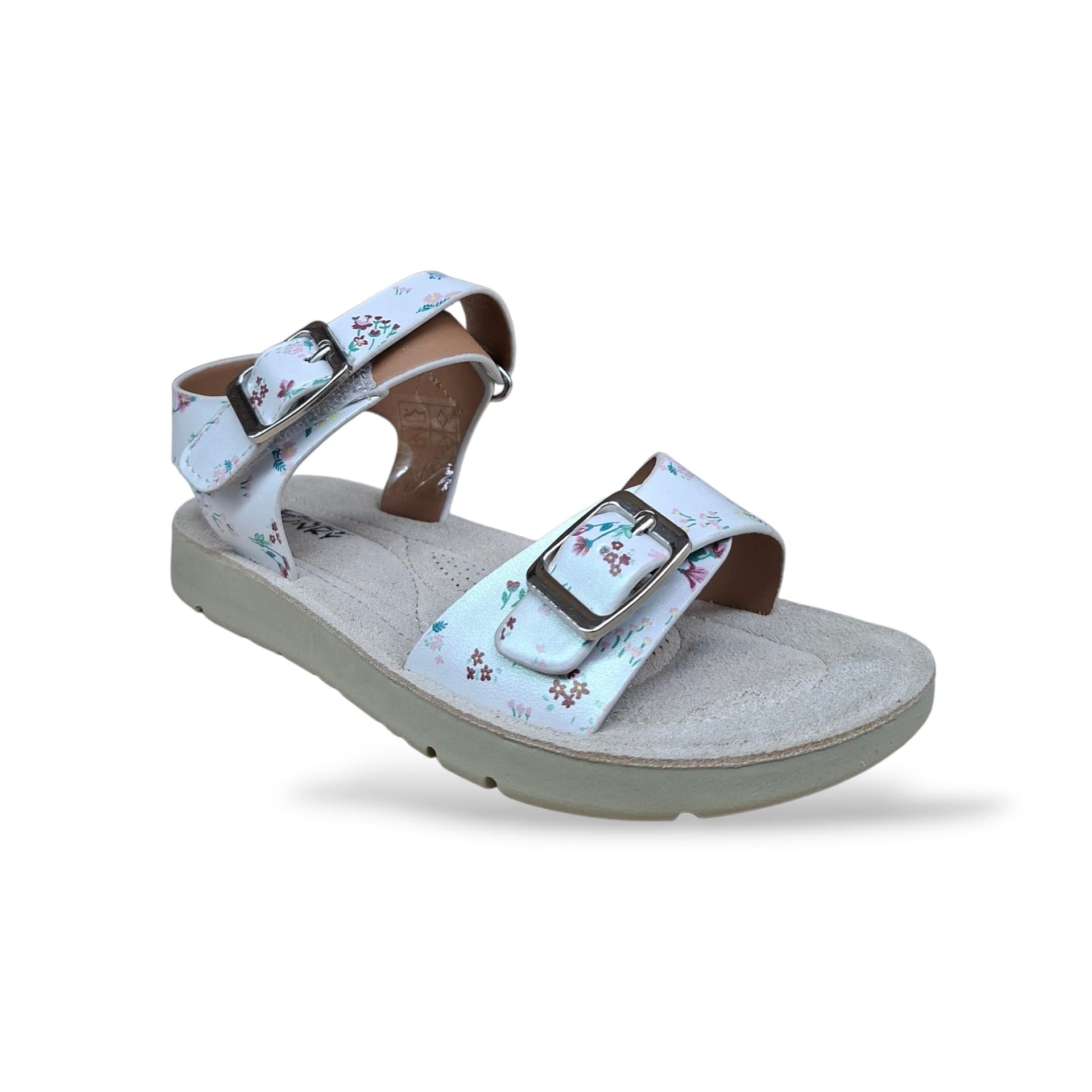 Sandali Bambina Bianchi Pinky Punk 50245 – Velcro, Sottopiede Sughero | Scarpetteria Gica - 2