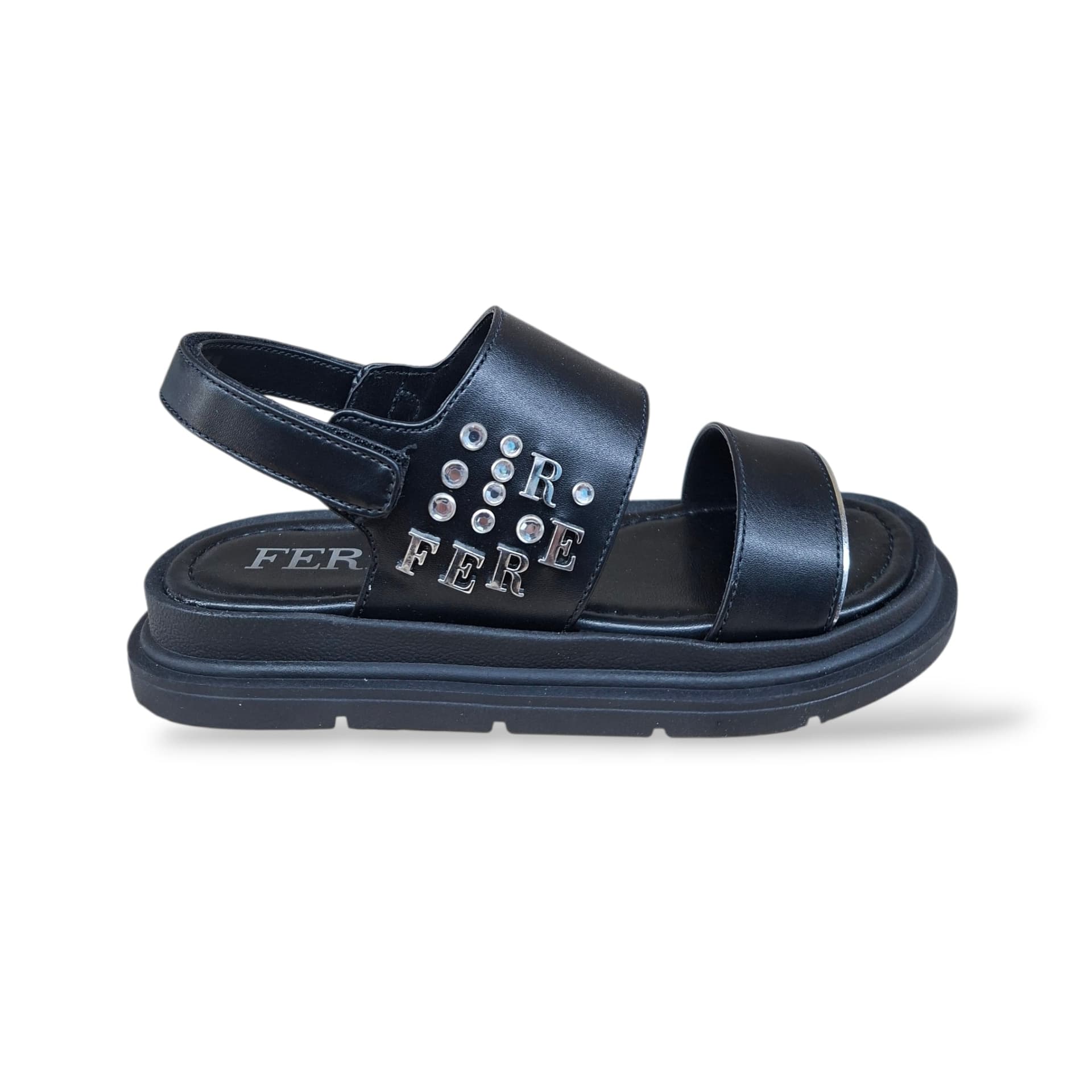 Sandali Ferrè Pamy FB-530 Nero Bambine e Ragazze – Pelle Velcro Primavera Estate - 6