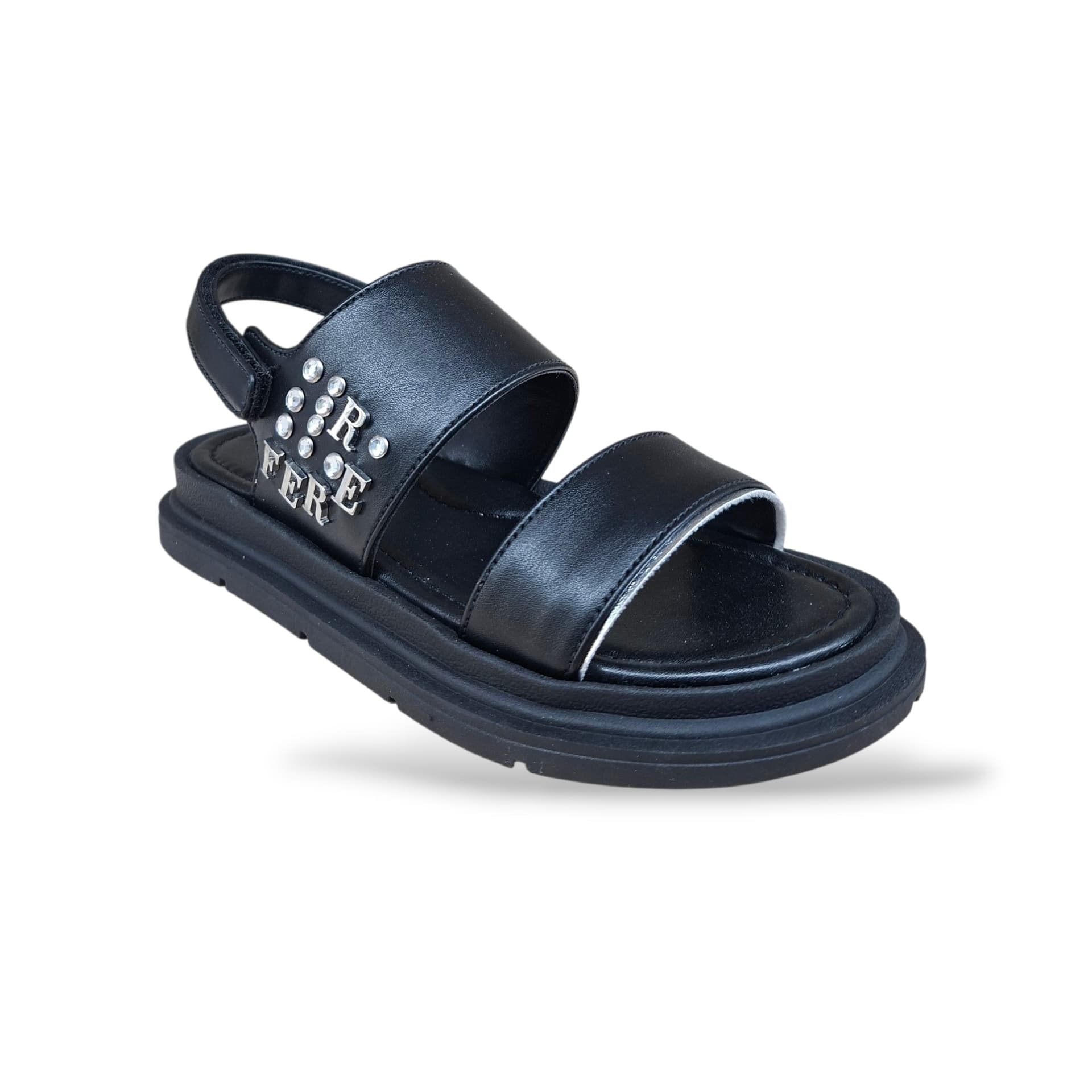 Sandali Ferrè Pamy FB-530 Nero Bambine e Ragazze – Pelle Velcro Primavera Estate - 2