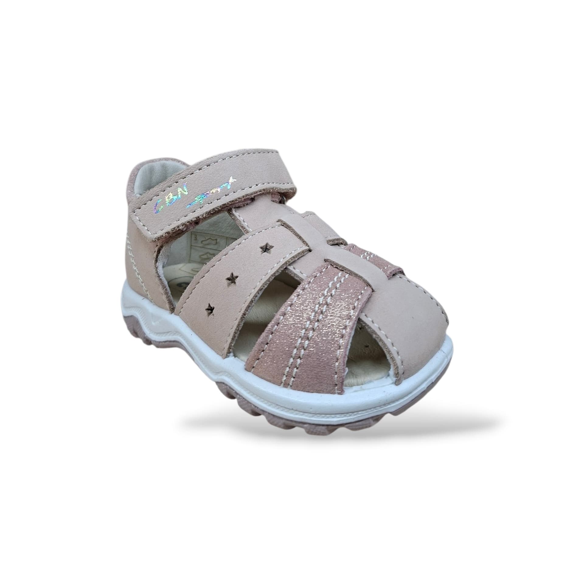 Scarpe Ragnetto Primi Passi Bambine Balocchi Ciciban Teddy Cipria – Pelle Velcro - 2