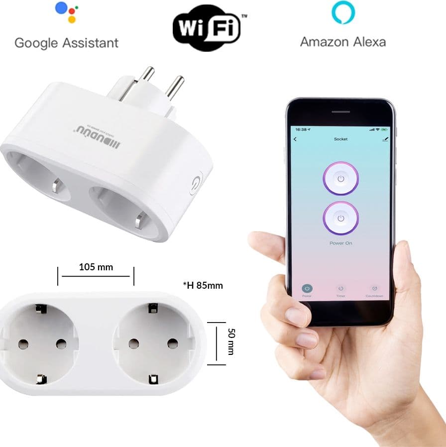 Dudùu Doppia Presa Smart 16A - 2