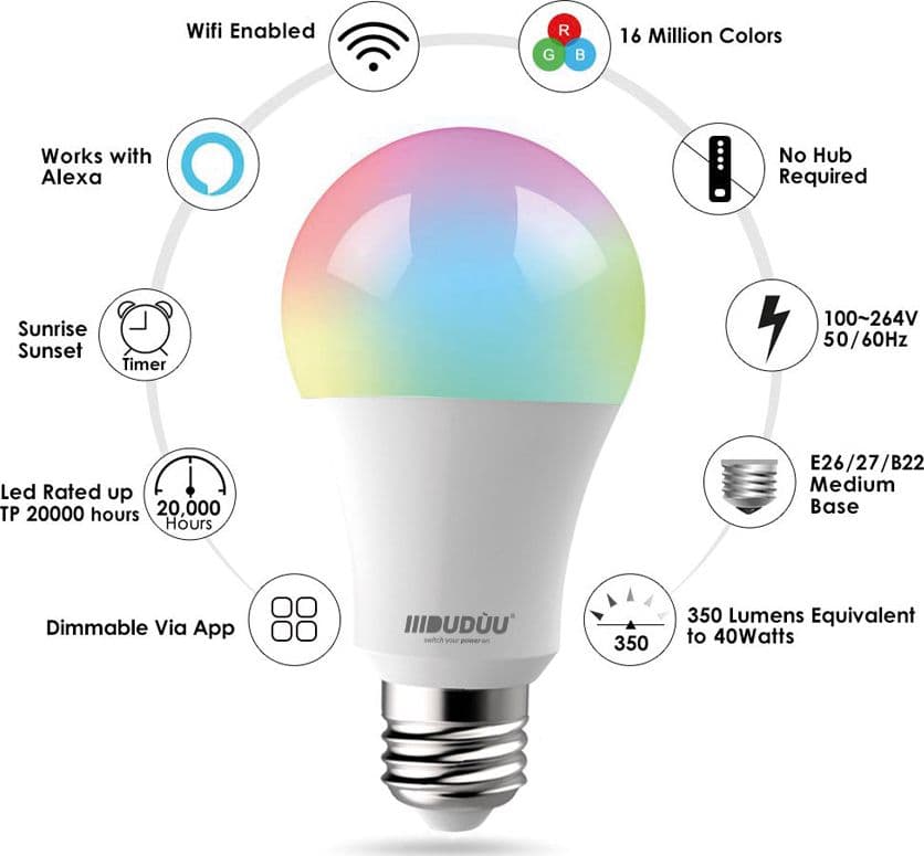 Dudùu Lampadina Smart 9W RGBW - 2