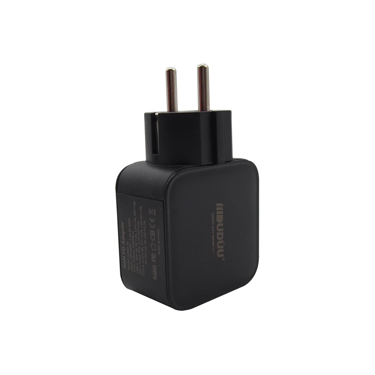Alimentatore GAN 65W 2 TYPE-C e 1 USB EU - 3