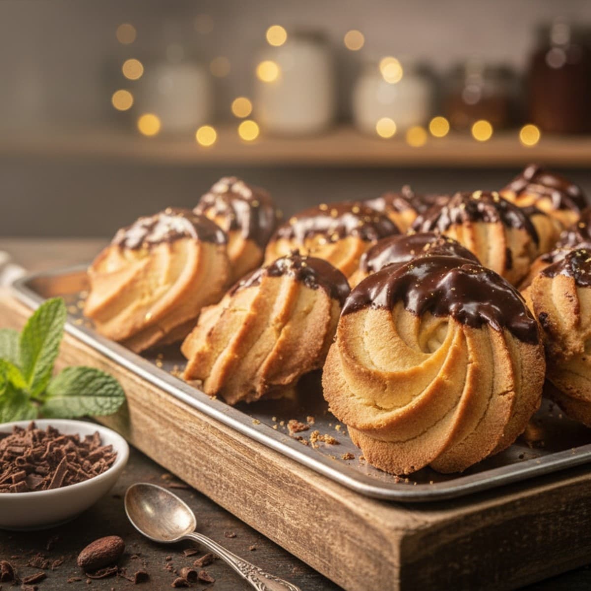 Biscotti al Burro con glassa al cioccolato - 2