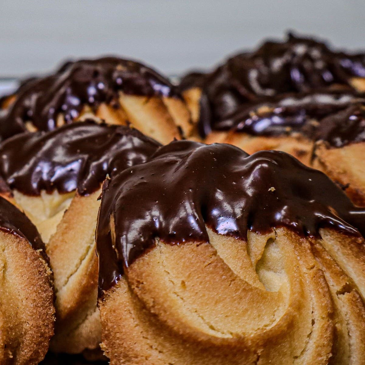Biscotti al Burro con glassa al cioccolato - 3