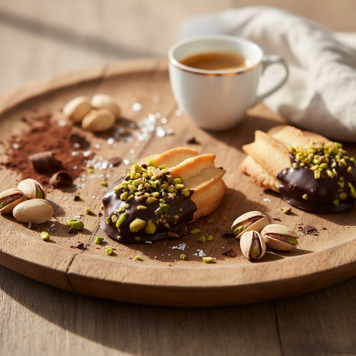 Biscotti al Burro Ripieni con cioccolato & granella di pistacchio - 3