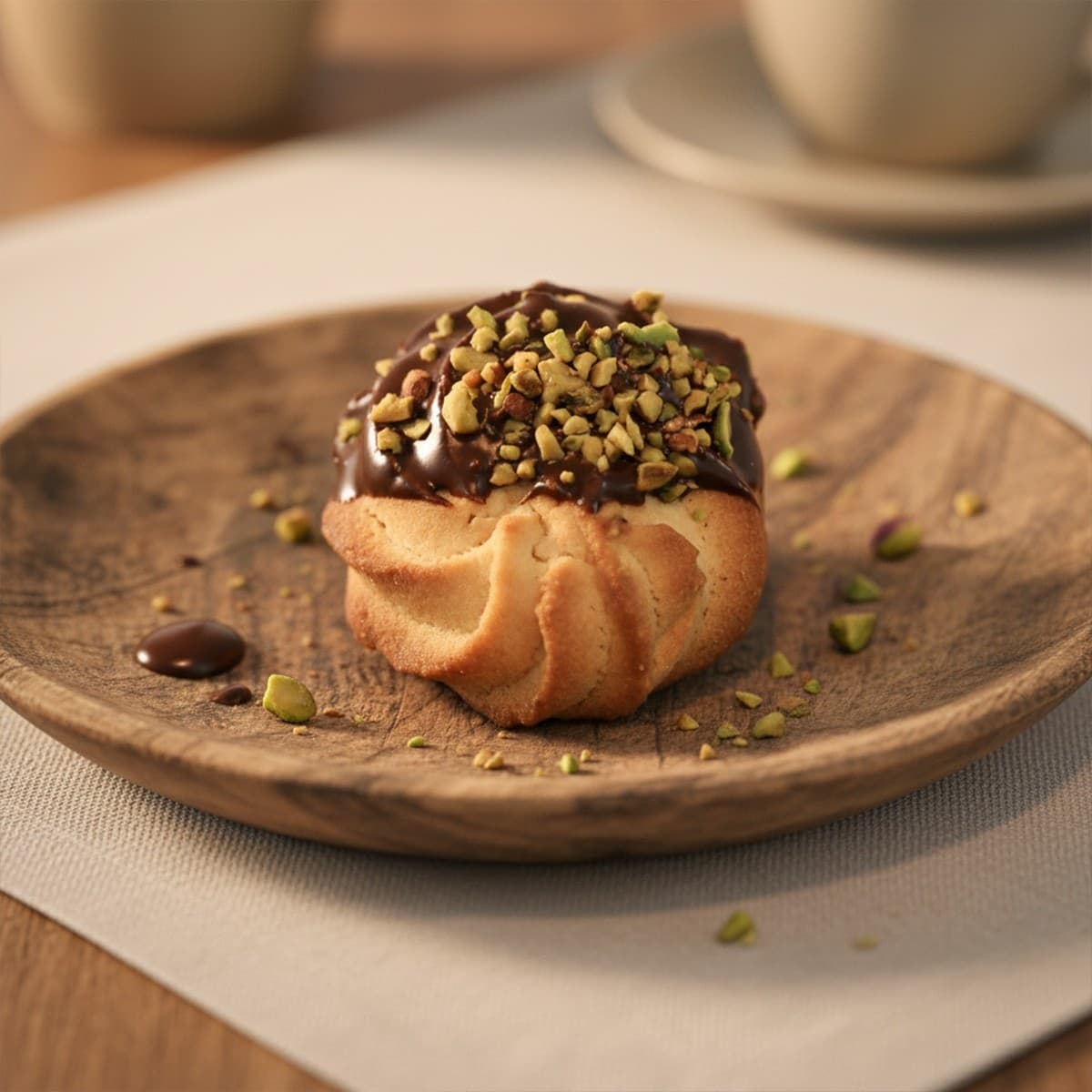 Biscotti al Burro con glassa al cioccolato & granella di pistacchio - 2