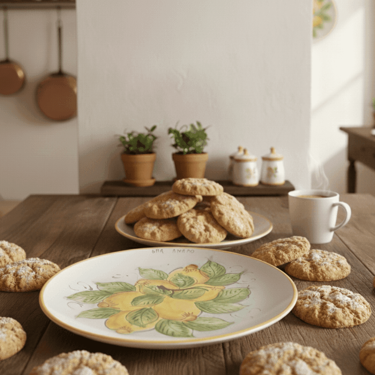 Piatto da parete vassoio in ceramica Limoneto dipinto a mano - 3