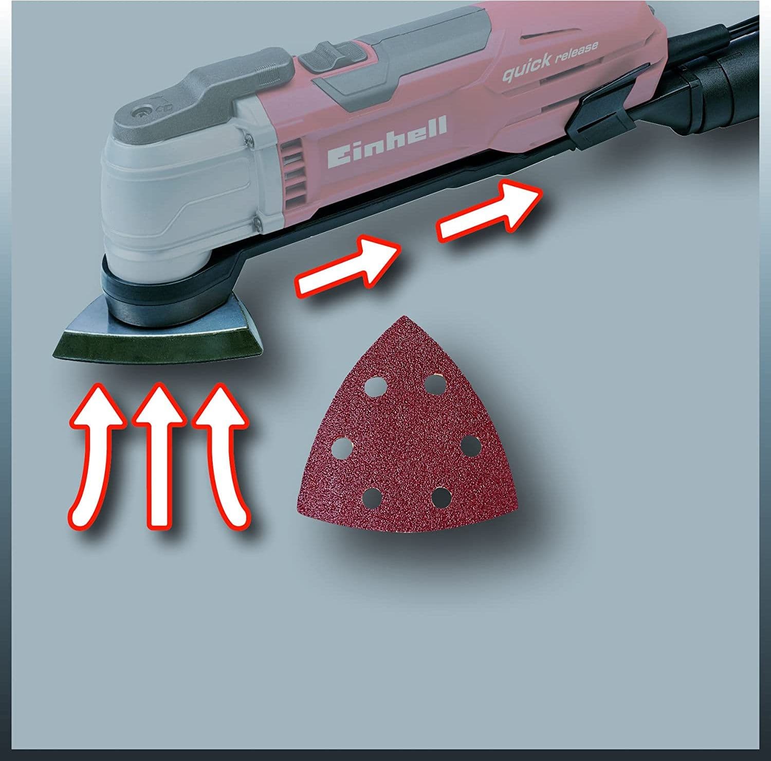 Utensile multifunzione con chiusura rapida a scatto motore da 300W regolazione velocità - 4