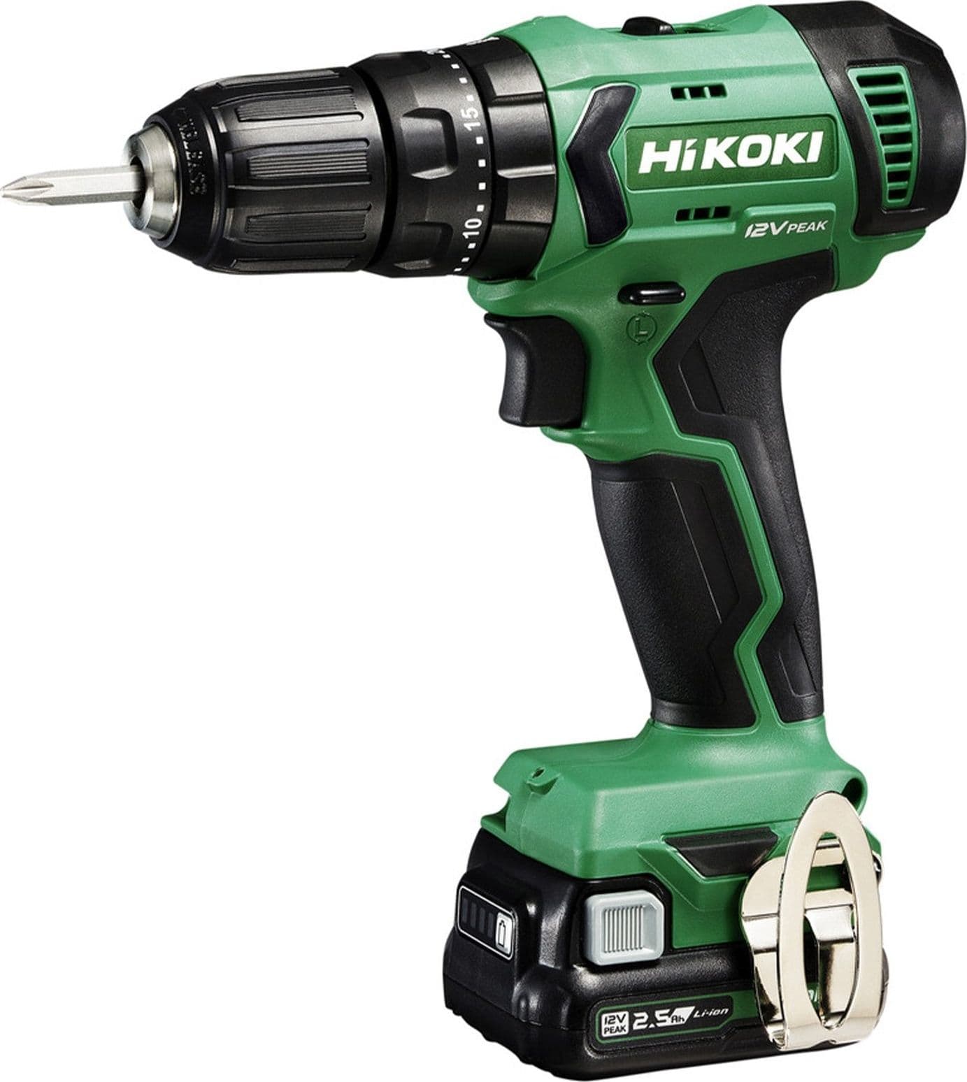 Kit 12V Brushless con Trapano avvitatore, Trapano ad impulsi, Set di 60 inserti, batterie e caricabatterie Hikoki - 2