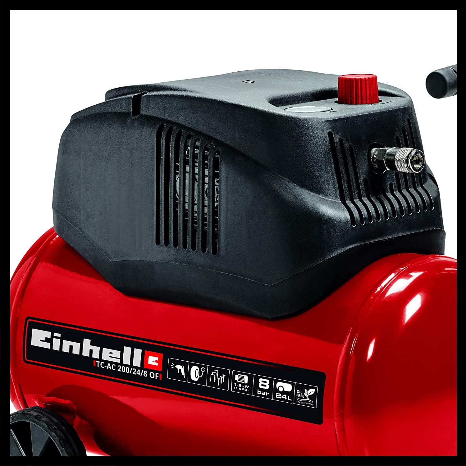 Compressore TC-AC 200/24/8 autolubrificato serbatoio da 24 litri fino ad 8 bar con valvola di sicurezza - 3