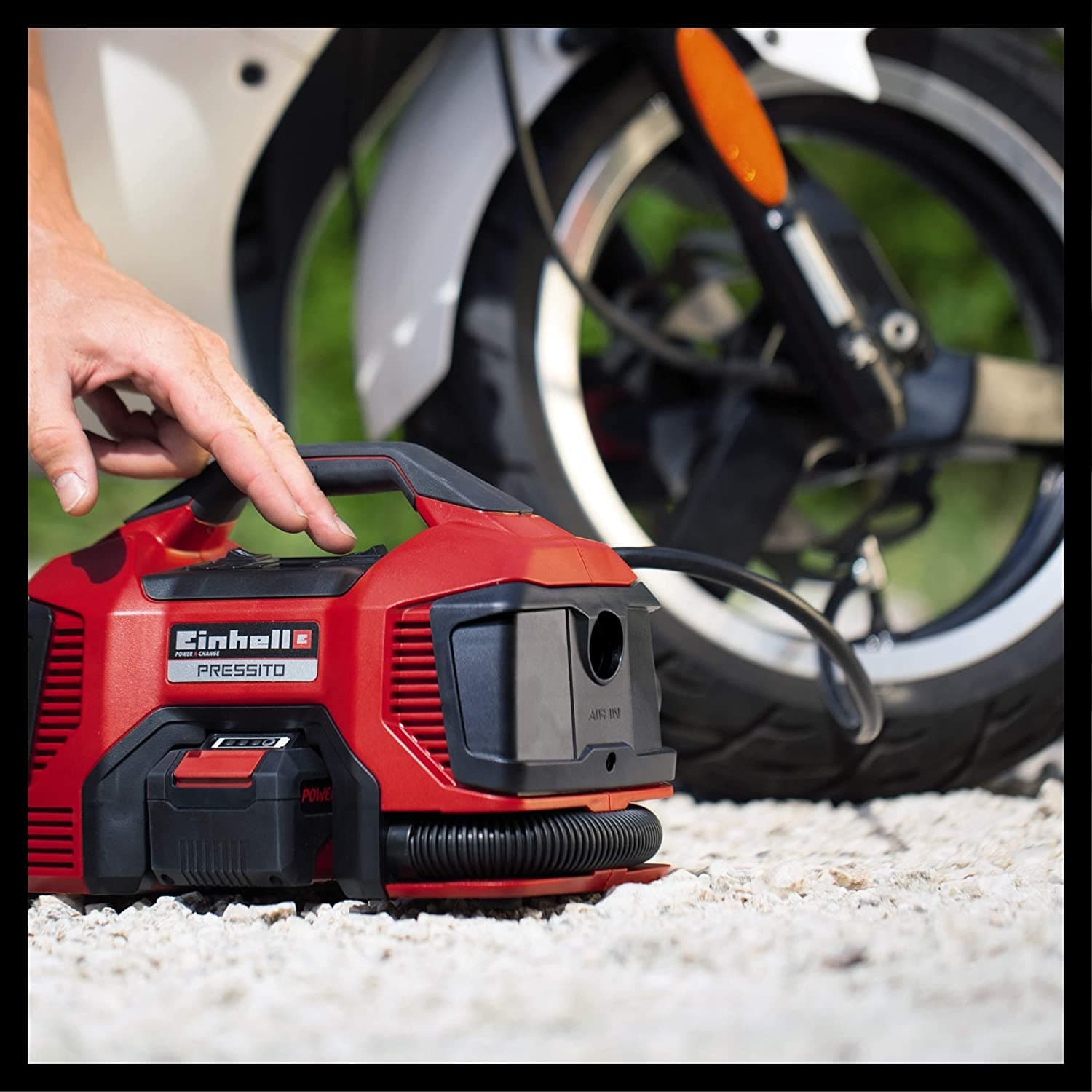 Compressore ibrido con batteria o con cavo di corrente con pompa ad alta e bassa pressione - 4