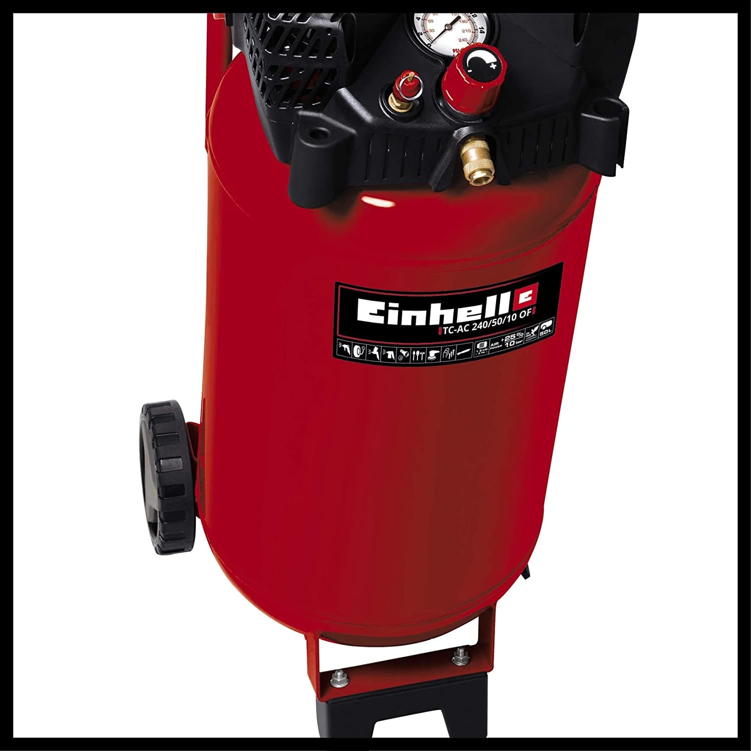 Compressore TC-AC 240/50/10 autolubrificato con ruote valvola di sicurezza - 2