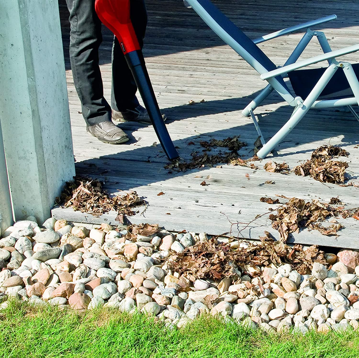 Soffiatore per foglie giardino a batteria con regolatore velocità senza fili - 5
