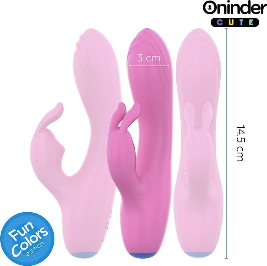 Vibratore Coniglietto Rosa Dell'Amore Per Punto G E Clitoride Con App Gratuita In tutto Il Mondo ONINDER CUTE - 3