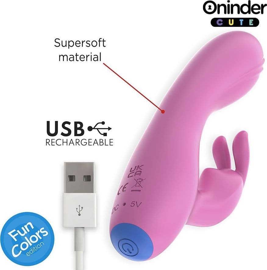 Vibratore Coniglietto Rosa Dell'Amore Per Punto G E Clitoride Con App Gratuita In tutto Il Mondo ONINDER CUTE - 6