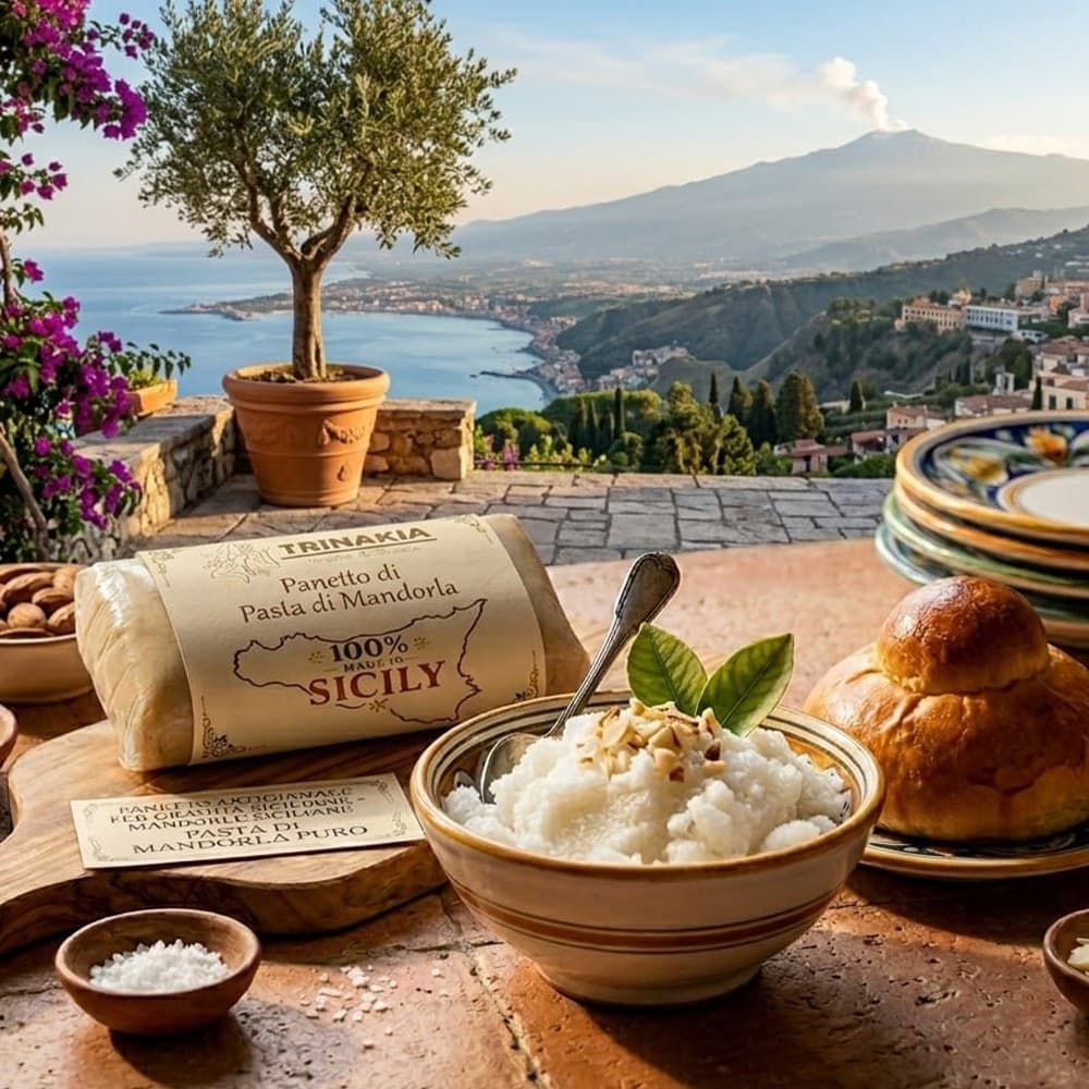 Panetto di Pasta di Mandorla Pelata Siciliana Artigianale