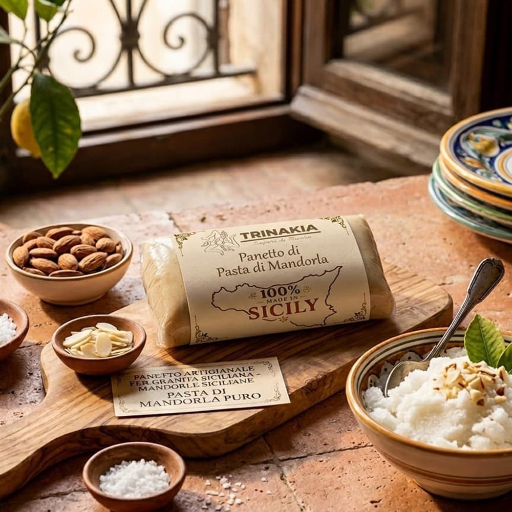 Panetto di Pasta di Mandorla Pelata Siciliana Artigianale - 3