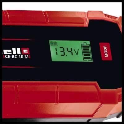 Einhell CE-BC 10 M Carica Batterie, Tensione di Carica 6/12 V, Rosso/Nero, 3-200 Ah - 2