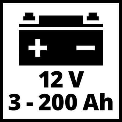 Einhell CE-BC 10 M Carica Batterie, Tensione di Carica 6/12 V, Rosso/Nero, 3-200 Ah - 5