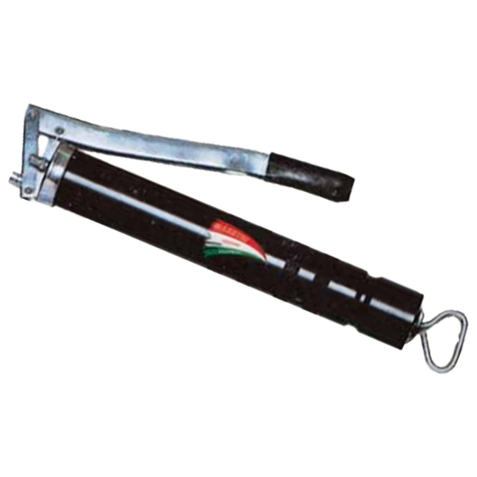 Kit completo 6 cartucce + siringa grasso a leva per ingrassaggio manuale in metallo brunito 1 kg - 3