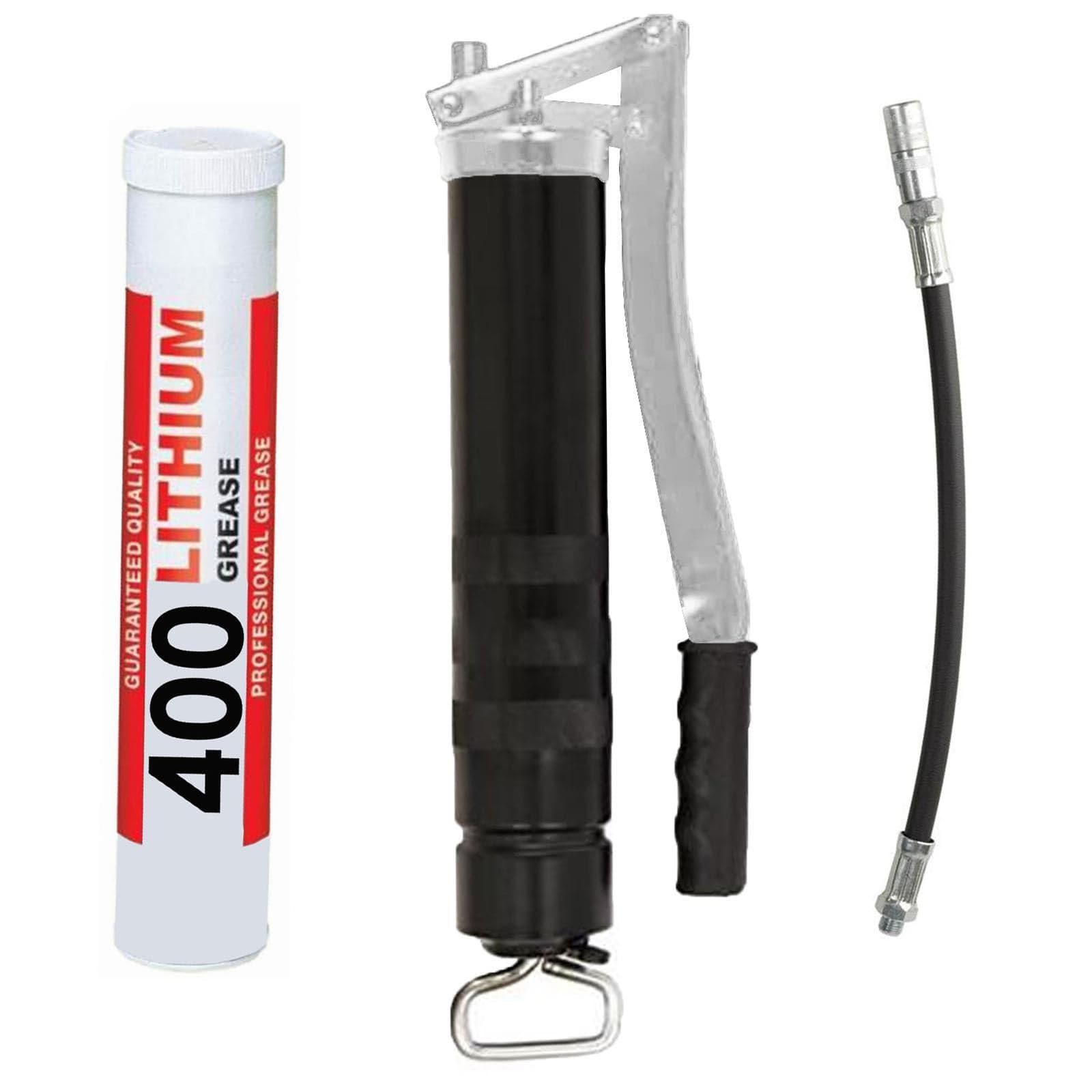Kit completo siringa grasso a leva per ingrassaggio manuale in metallo brunito 500 gr - 6