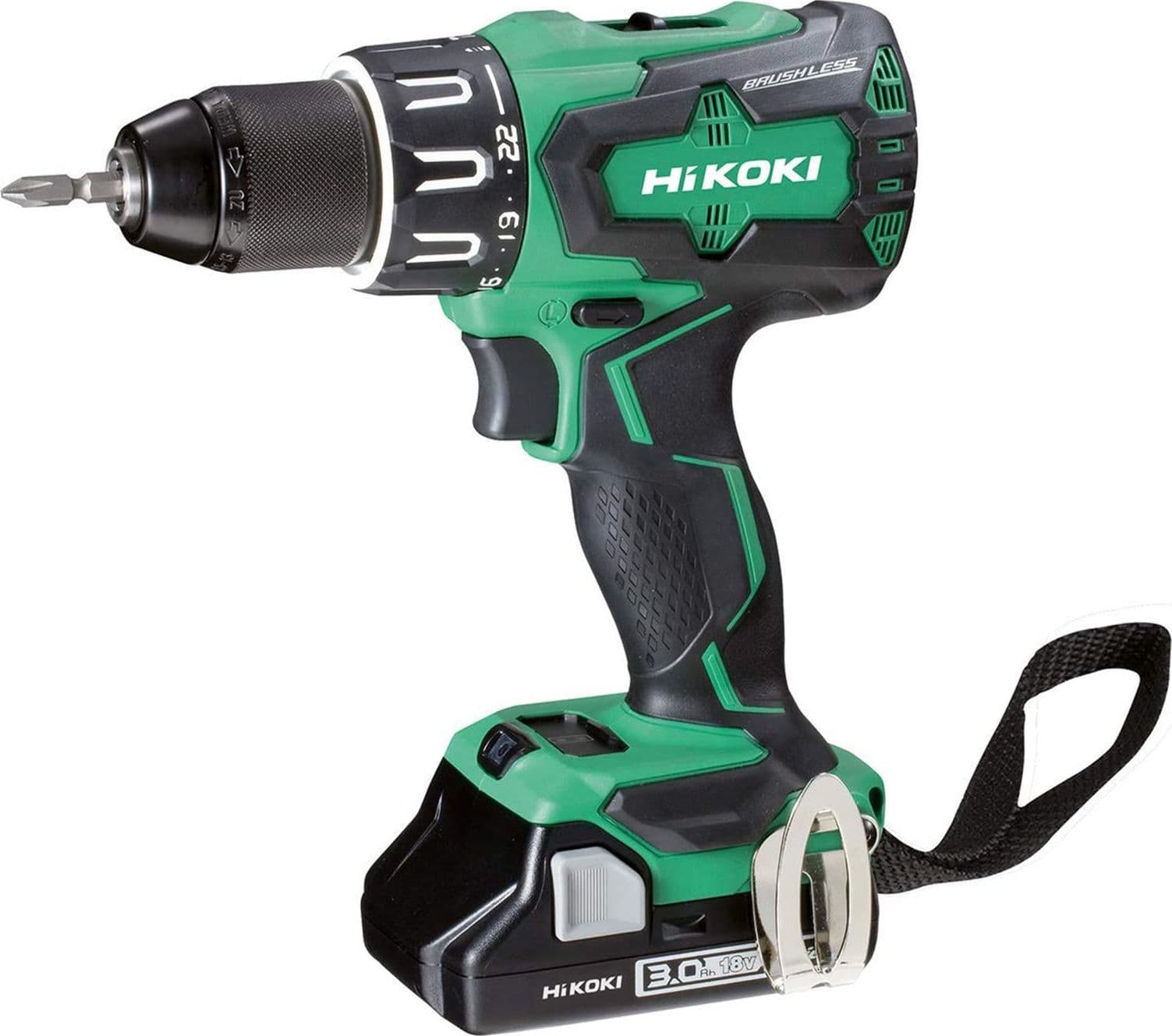 Trapano avvitatore a percussione brushless hikoki dv18dbsl con mandrino autoserrante