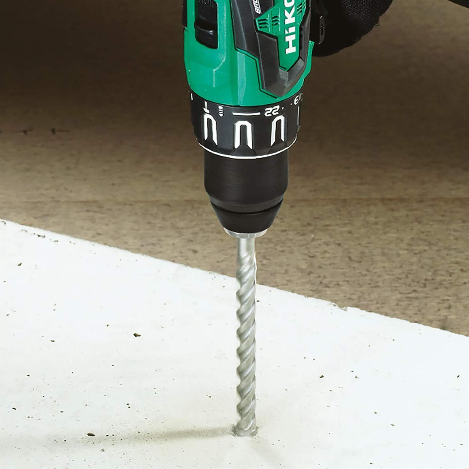 Trapano avvitatore a percussione brushless hikoki dv18dbsl con mandrino autoserrante - 3