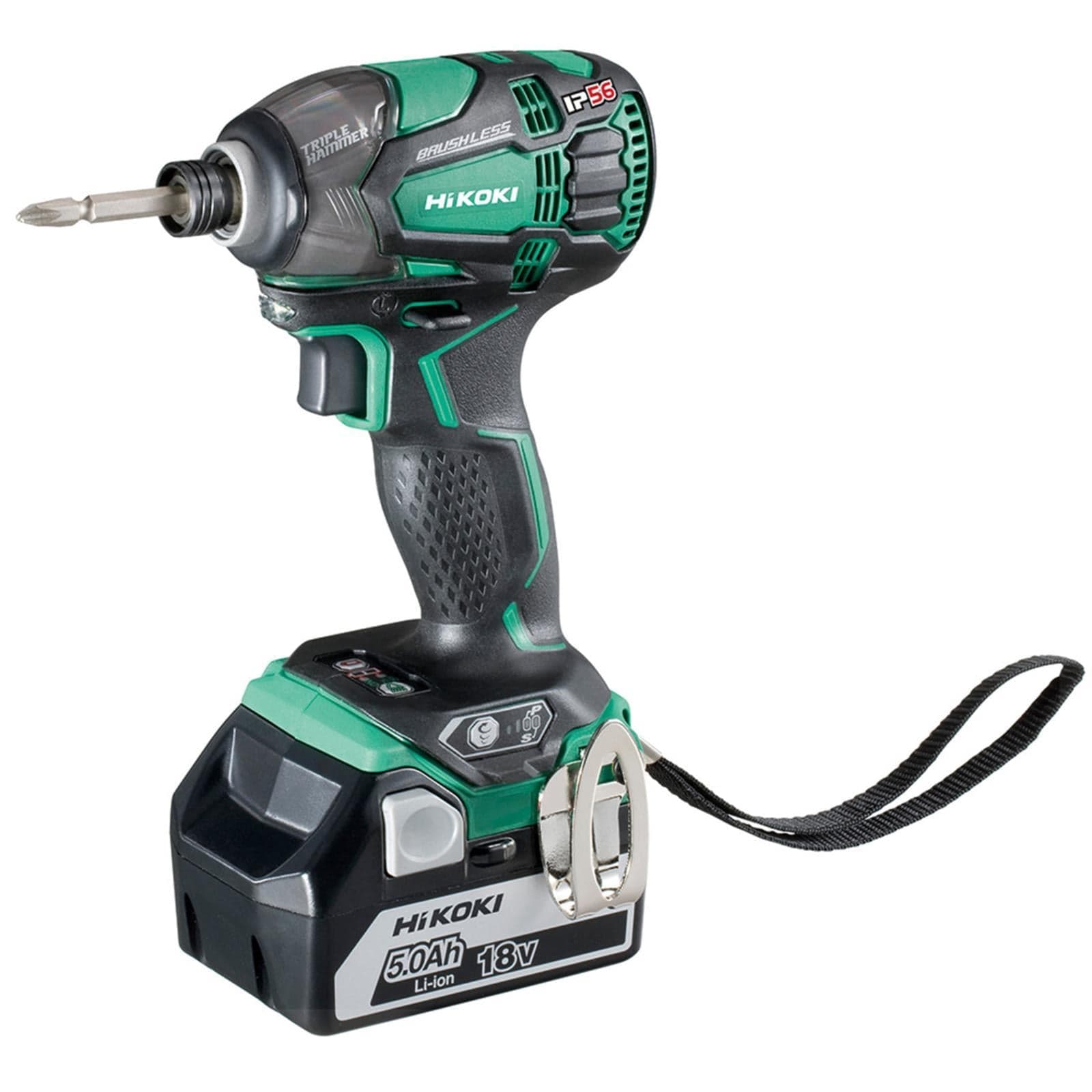 Trapano avvitatore ad impulsi brushless hikoki wh18dbdl2 impermeabile anti polvere - 2