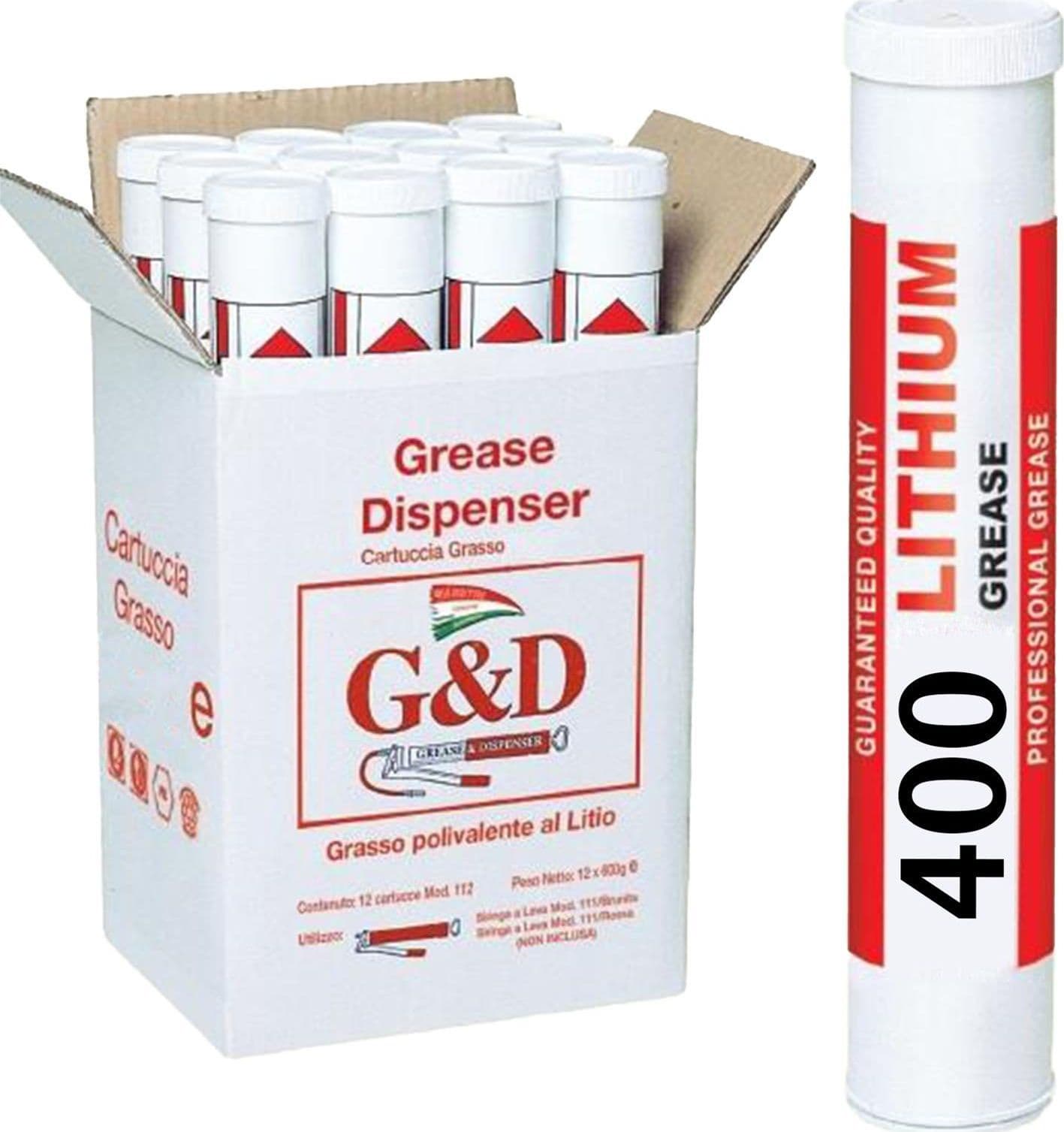 Cartuccia grasso per pistola maestri siringa ingrassatore lube shuttle 400 gr - 2