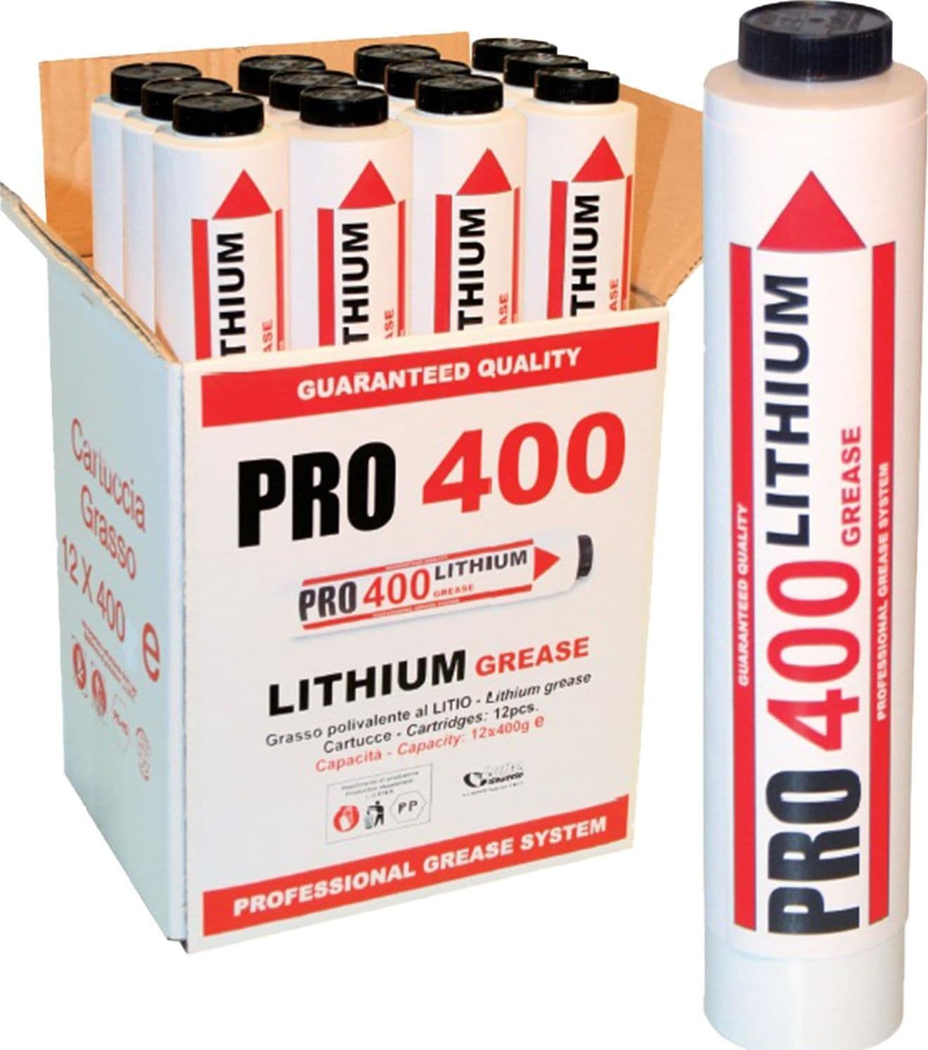 Pz 12 cartuccia grasso a vite ingrassatore lube shuttle cartucce 400 gr maestri - 2