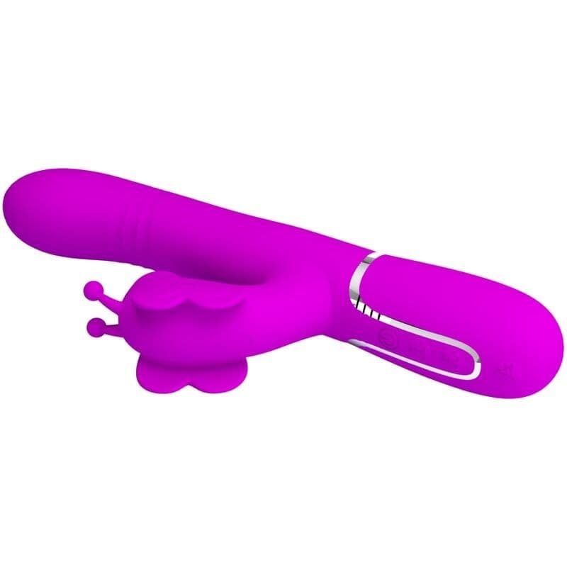 Vibratore Multifunzione Rabbit 4 in 1 Farfalla Viola PRETTY LOVE - 2