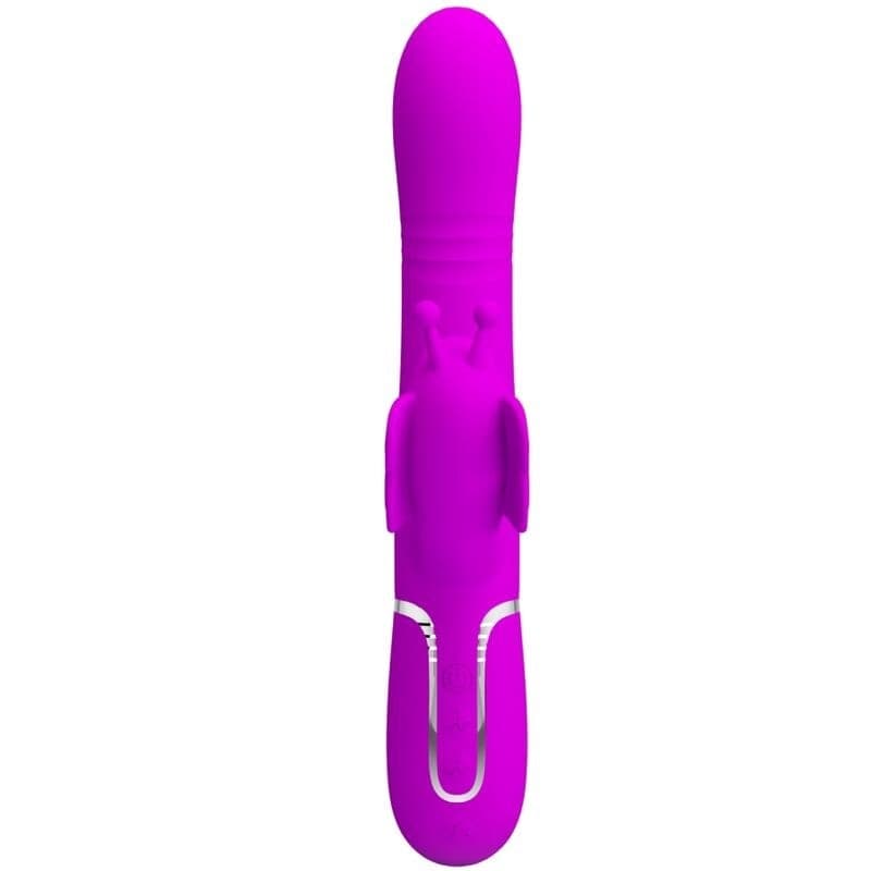 Vibratore Multifunzione Rabbit 4 in 1 Farfalla Viola PRETTY LOVE - 6