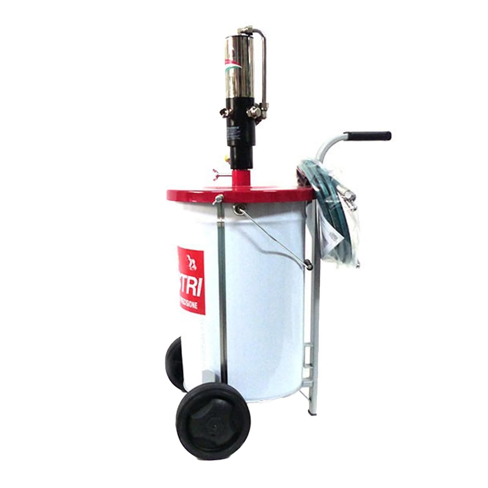 Aeropulsometro per grasso fusti 20/30 kg dispenser ad aria compressa 8 atm con carrello - 2