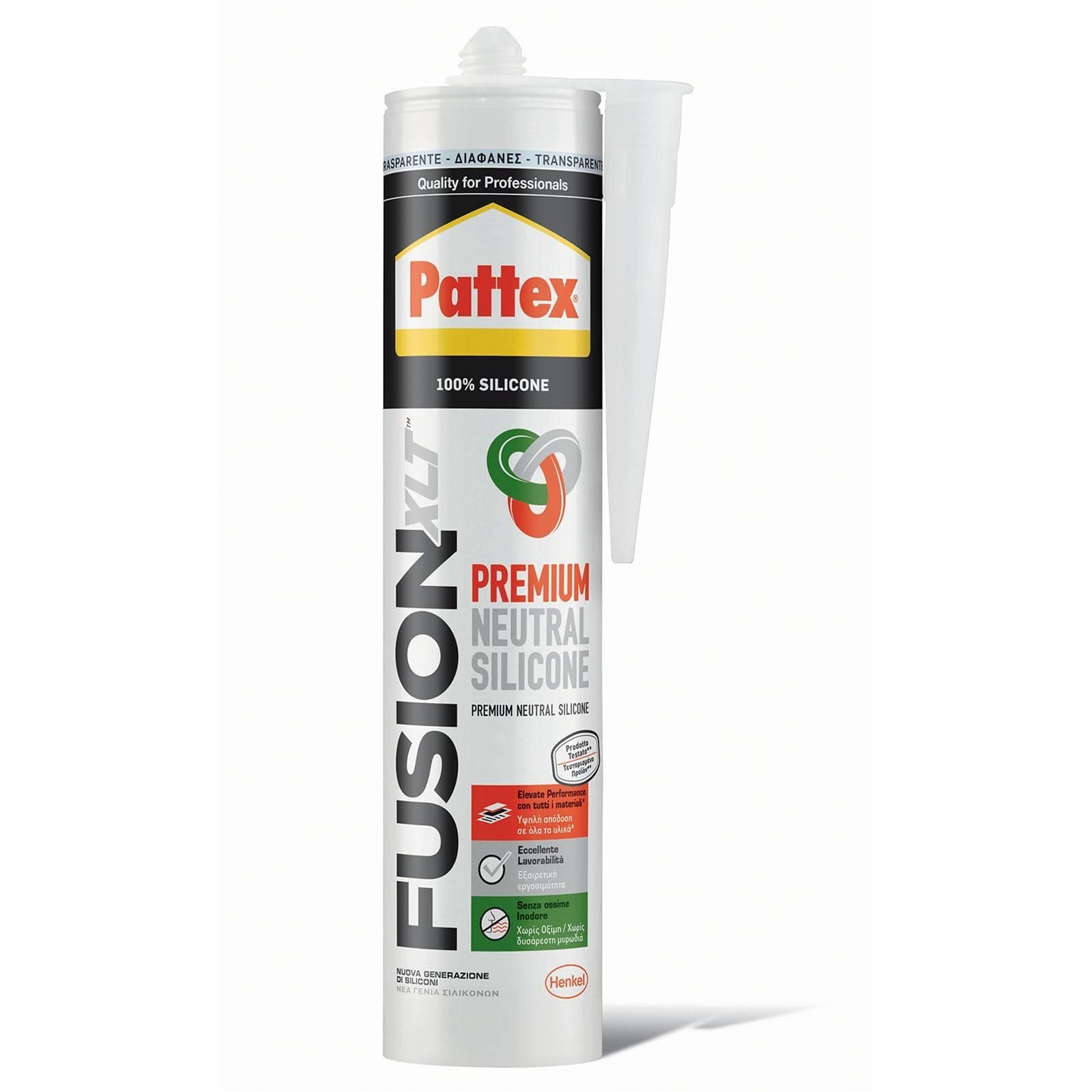 Silicone fusion xlt antimuffa 300 ml trasparente sigillante per alimenti professionale - 2