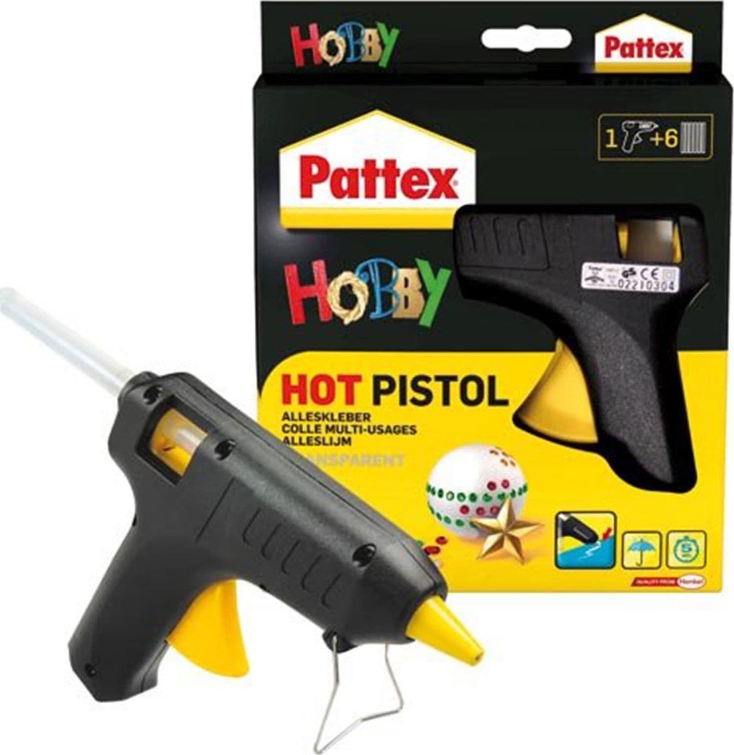 Pistola colla a caldo professionale, incollaggio rapido, Hobby Pattex
