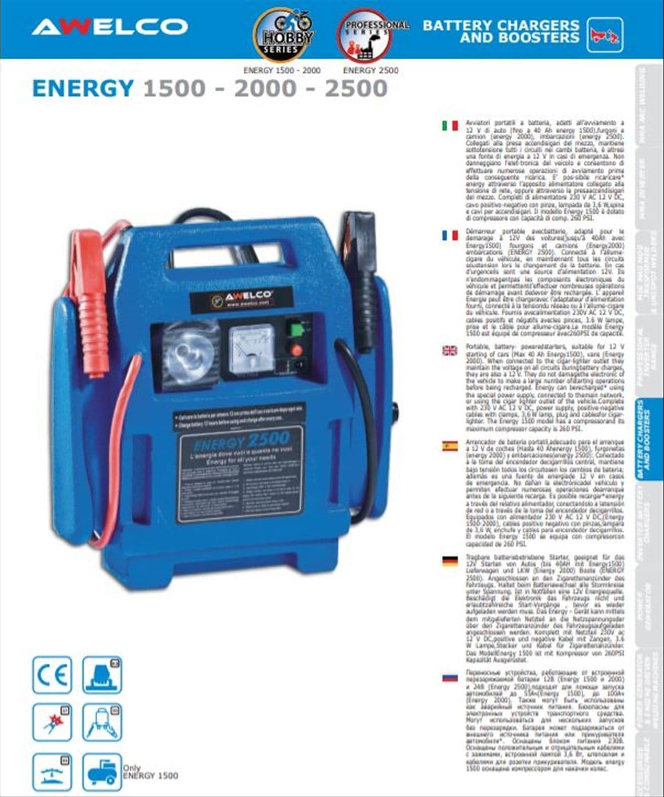 Avviatore portabile starter avviatori portabili a batteria 12 v auto moto 40 ah energy 2000 - 2