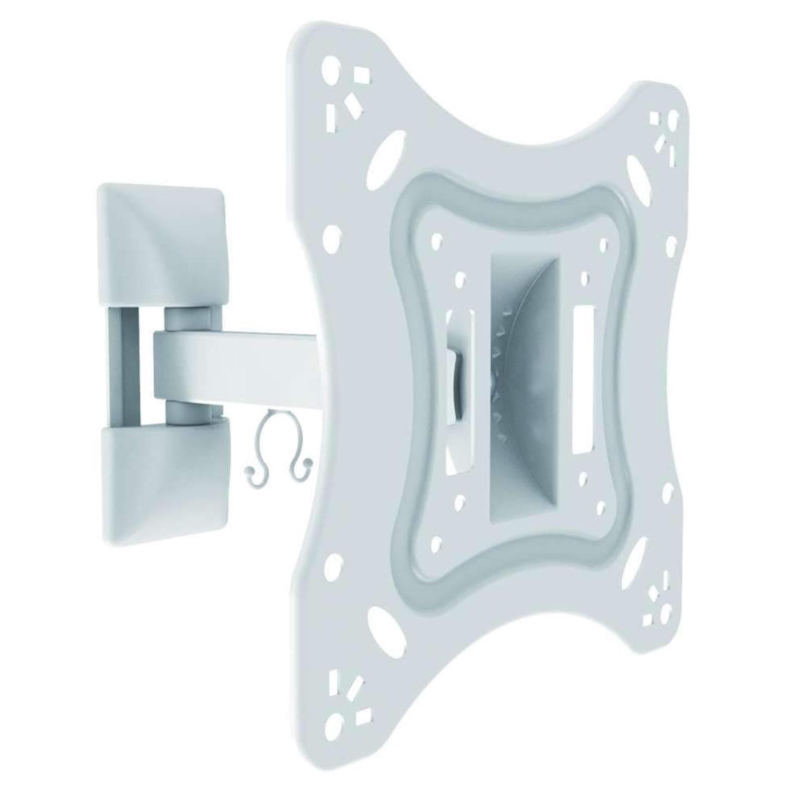 Mensola staffa porta tv 28/42" con braccio inclinabile bianco 451059 supporto da parete a muro metronic - 3