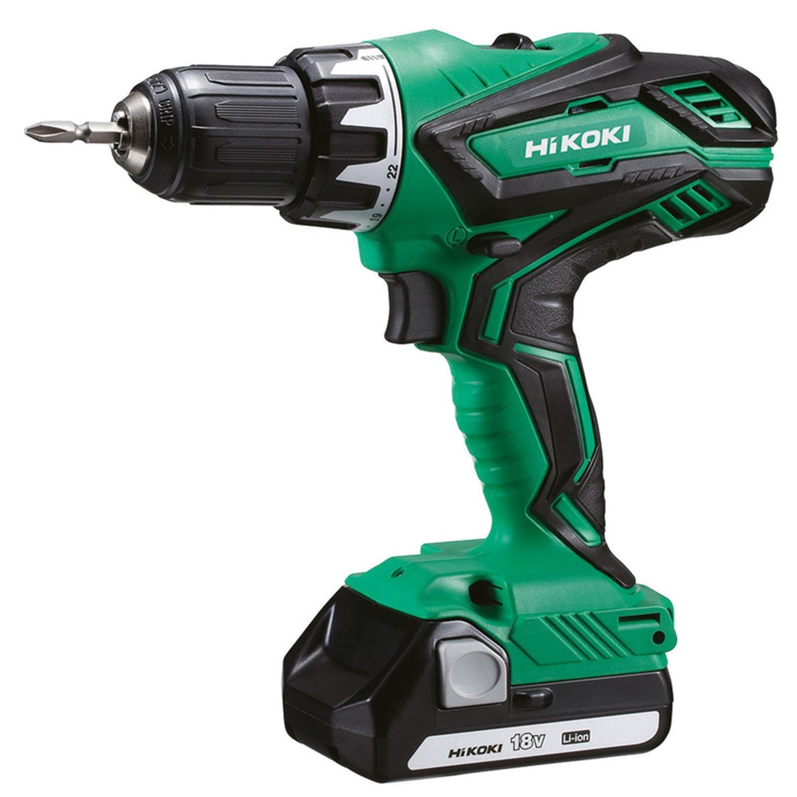 Trapano avvitatore hikoki a percussione con mandrino autoserrante batteria - 3