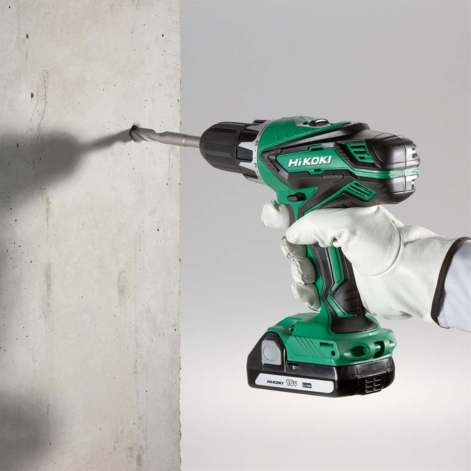Trapano avvitatore hikoki a percussione con mandrino autoserrante batteria - 2
