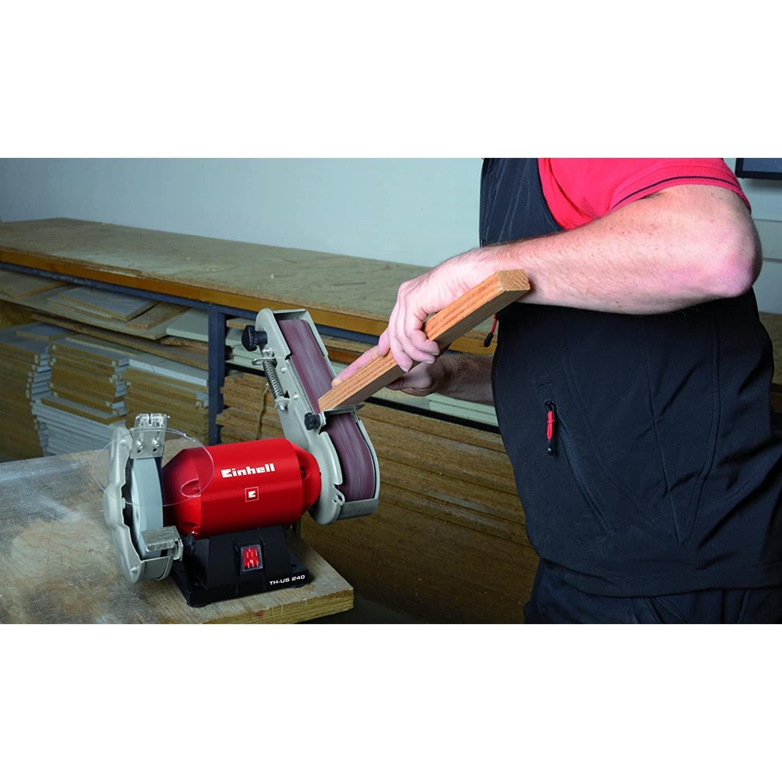 Levigatrice combinata da banco th-us 240 mola per metaglio e legno - 4