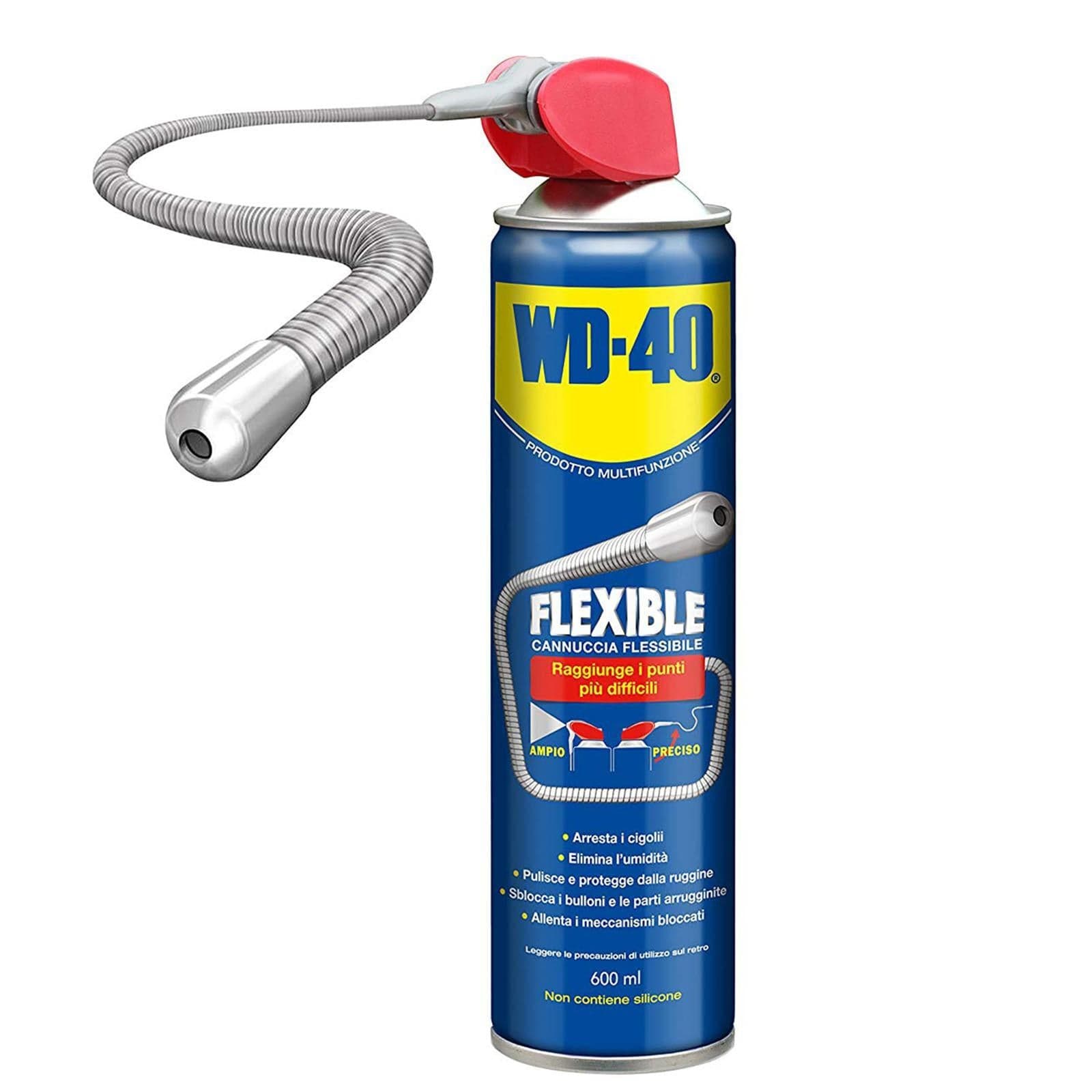 Sbloccante spray wd40 600ml getto canna flessibile svitol lubrificante olio - 3