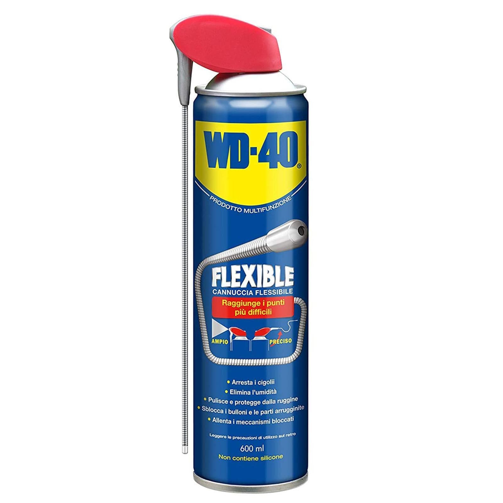 Sbloccante spray wd40 600ml getto canna flessibile svitol lubrificante olio - 2