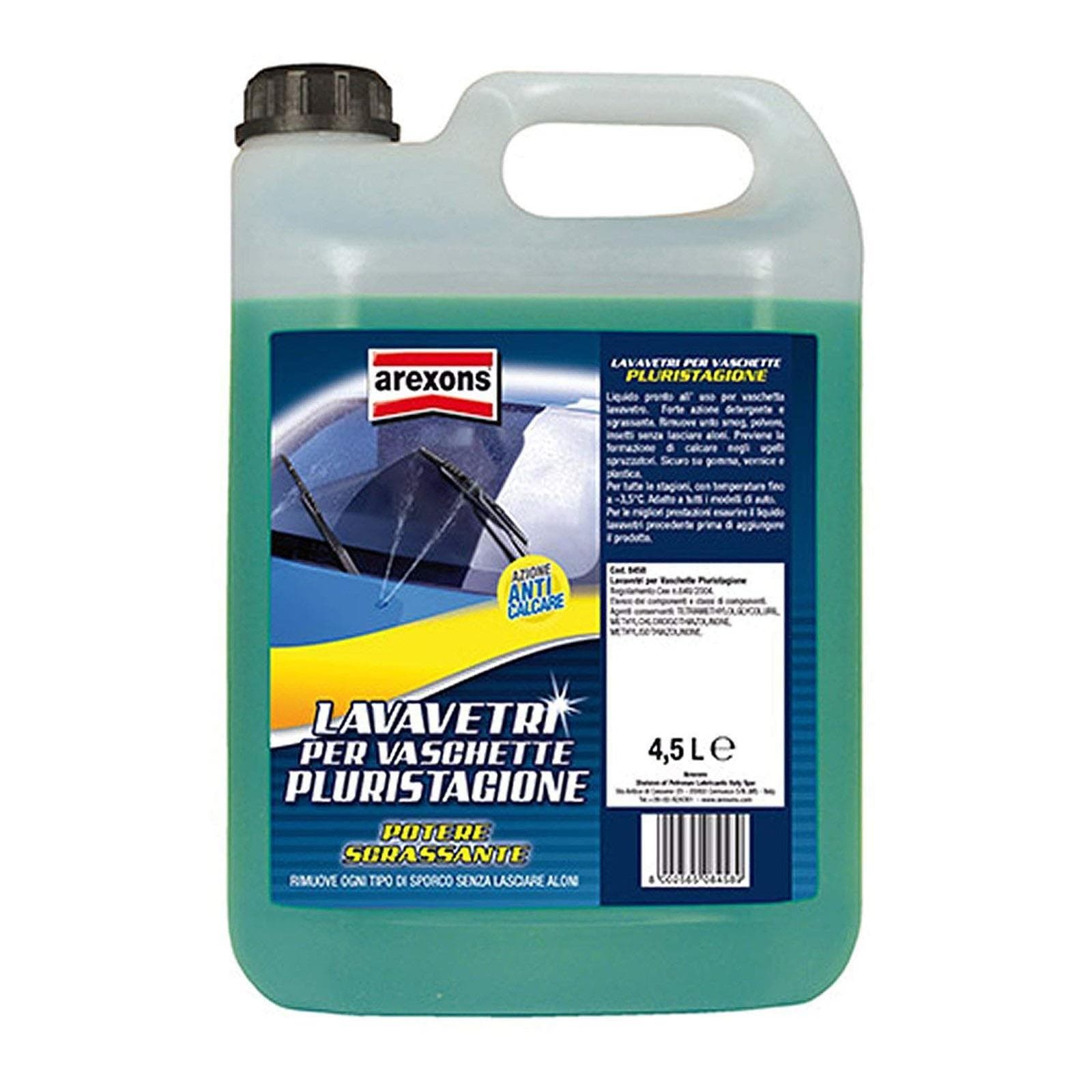 Liquido vetri lavavetri pluristagionale lt 4,5 auto automobili macchina detergente - 2